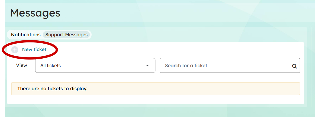 OLB support messages
